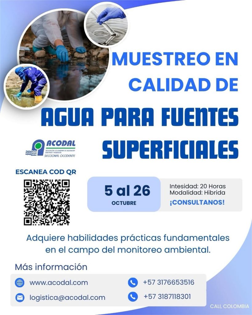 Curso Muestreo en Calidad de Agua para Fuentes Superficiales