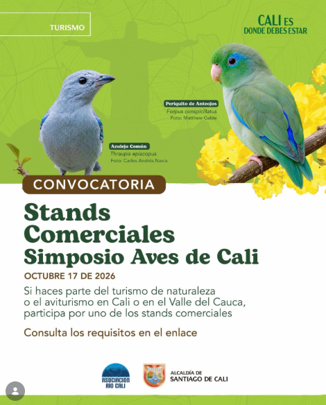 Convocatoria: Stands comerciales – Simposio de Aviturismo “Aves de Cali” 2026